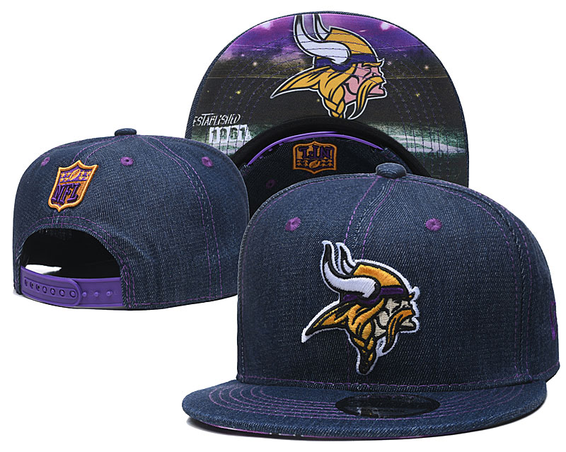 Vikings Team Logo Navy Established Adjustable Hat YD