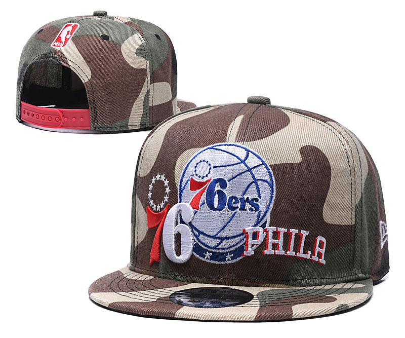 76ers Team Logo Olive Adjustable Hat LH