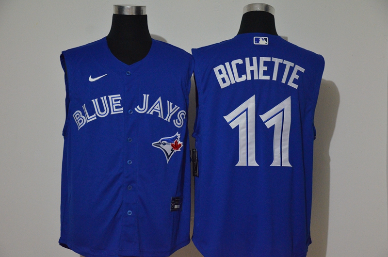 Blue Jays 11 Bo Bichette Royal Nike Cool Base Sleeveless Jersey