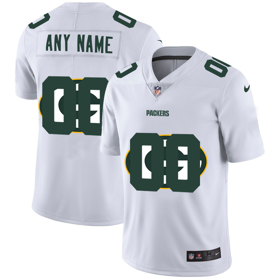 Nike Packers Customized White Team Big Logo Vapor Untouchable Limited Jersey