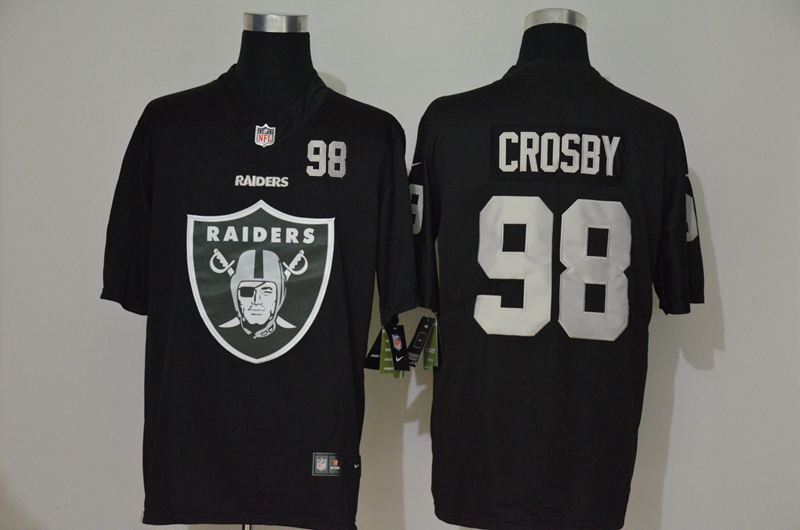 Nike Raiders 98 Maxx Crosby Black Team Big Logo Number Vapor Untouchable Limited Jersey - Click Image to Close
