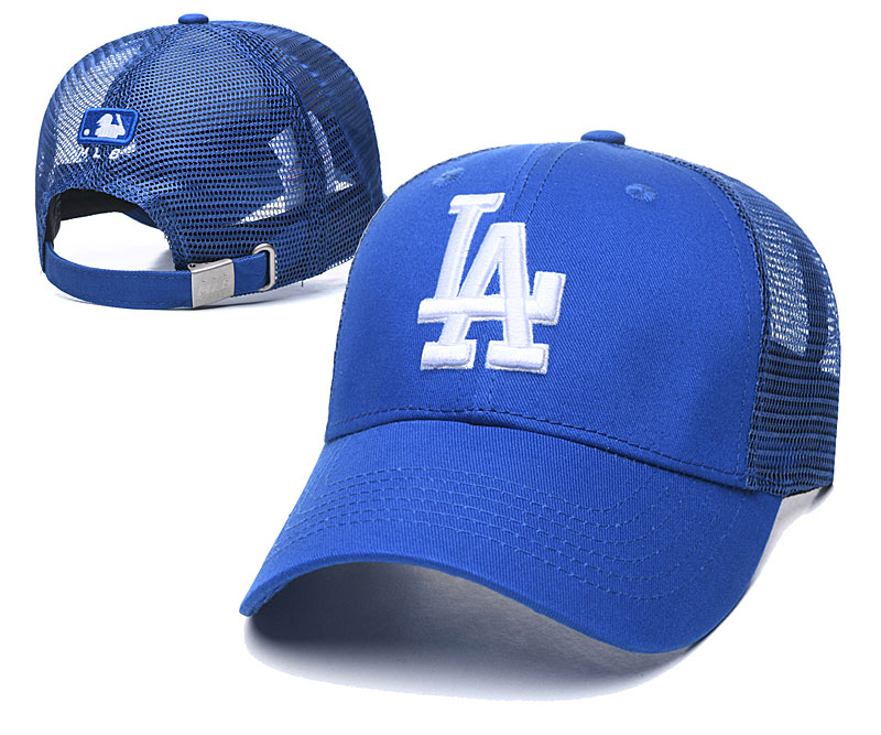 Dodgers Team Logo Blue Peaked Adjustable Hat TX