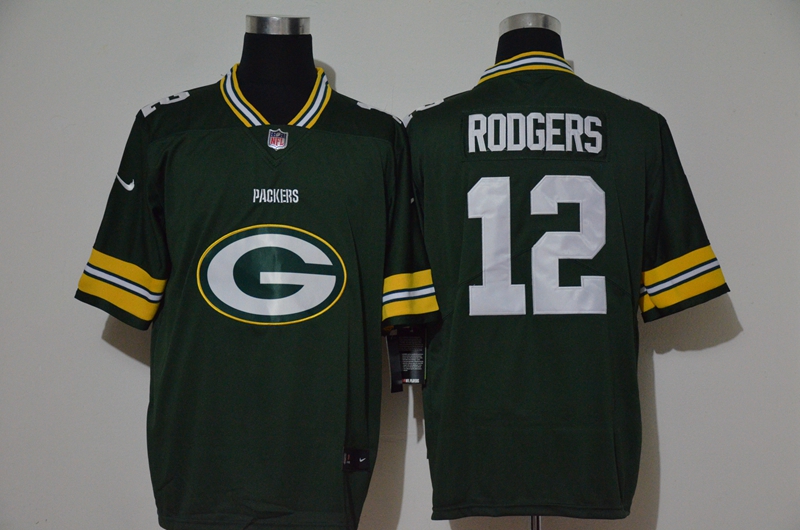 Nike Packers 12 Aaron Rodgers Green Team Big Logo Vapor Untouchable Limited Jersey - Click Image to Close