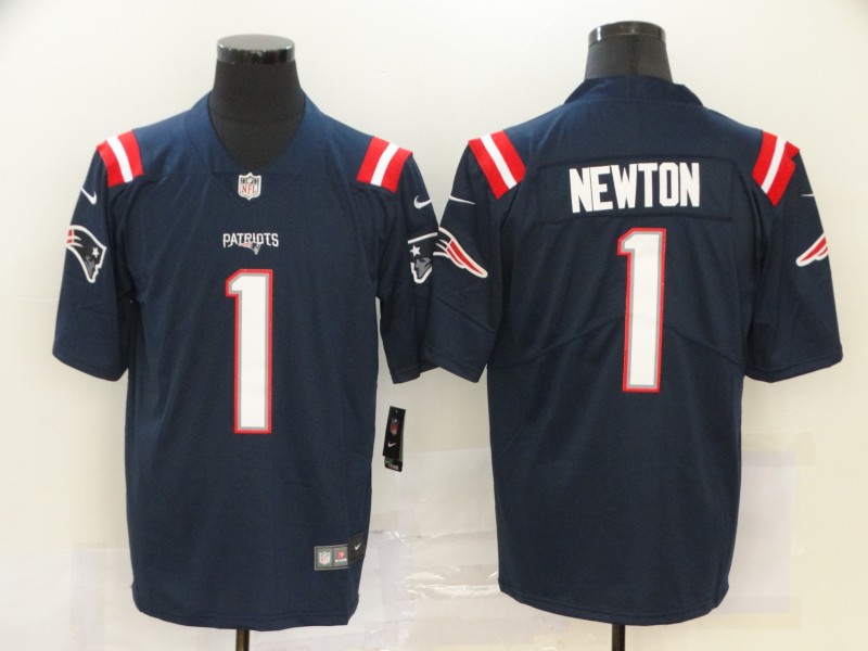 Nike Patriots 1 Cam Newton Navy Vapor Untouchable Limited Jersey - Click Image to Close