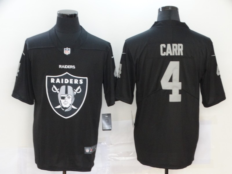 Nike Raiders 4 Derek Carr Black Team Big Logo Vapor Untouchable Limited Jersey - Click Image to Close