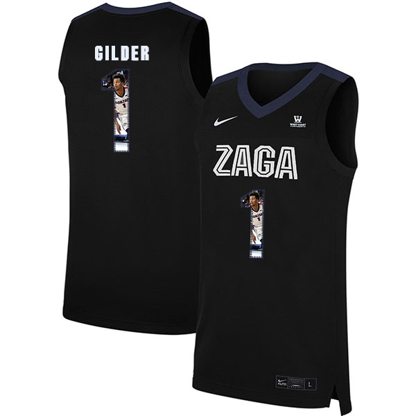 Gonzaga Bulldogs 1 Admon Gilder Black Fashion College Basketball Jersey