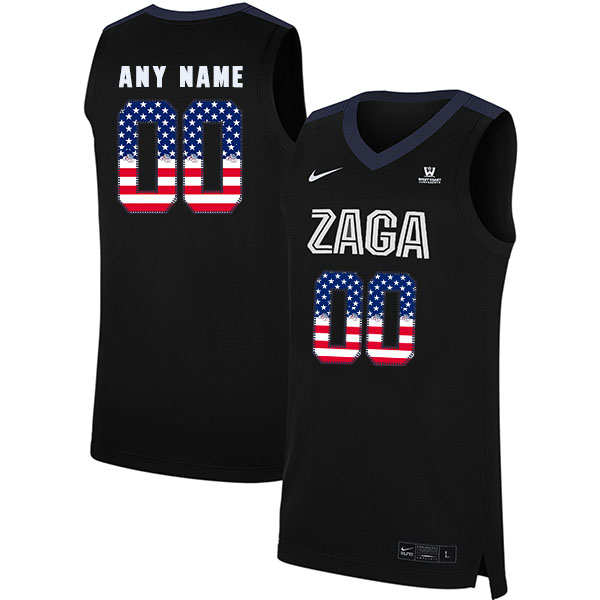 Gonzaga Bulldogs Customized Black Fashion College Basketball Jersey