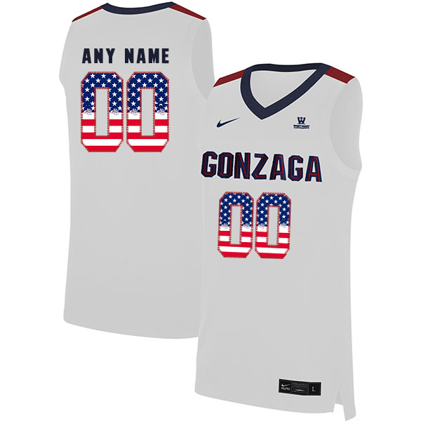Gonzaga Bulldogs Customized White Fashion College Basketball Jersey