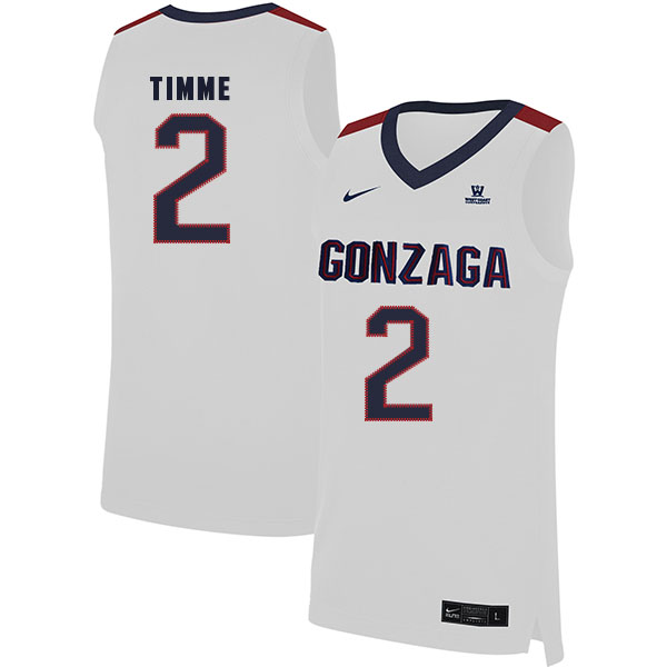 Gonzaga Bulldogs 2 Drew Timme White College Basketball Jersey
