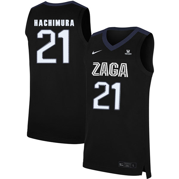 Gonzaga Bulldogs 21 Rui Hachimura Black College Basketball Jersey
