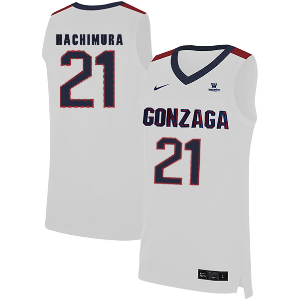 Gonzaga Bulldogs 21 Rui Hachimura White College Basketball Jersey
