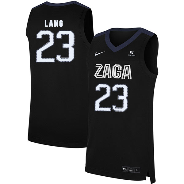 Gonzaga Bulldogs 23 Matthew Lang Black College Basketball Jersey