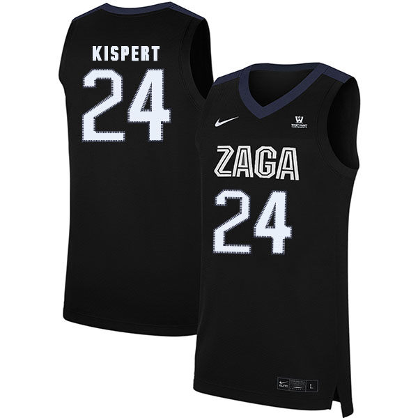 Gonzaga Bulldogs 24 Corey Kispert Black College Basketball Jersey