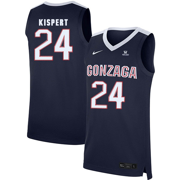 Gonzaga Bulldogs 24 Corey Kispert Navy College Basketball Jersey