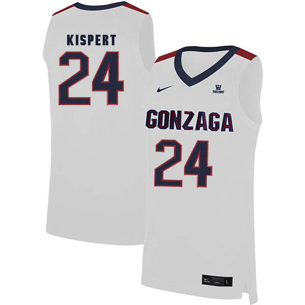 Gonzaga Bulldogs 24 Corey Kispert White College Basketball Jersey