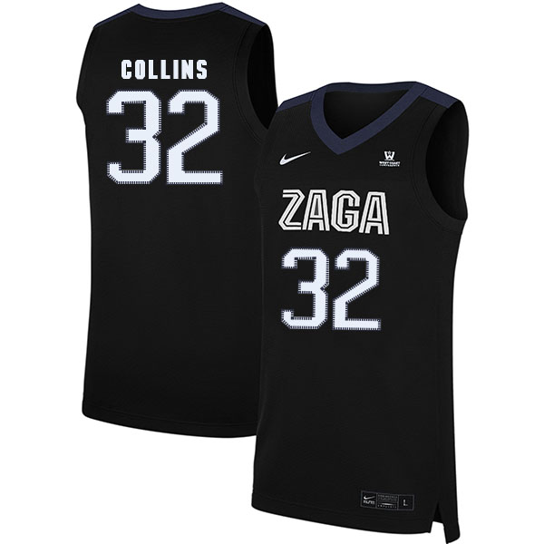 Gonzaga Bulldogs 32 Zach Collins Black College Basketball Jersey - Click Image to Close