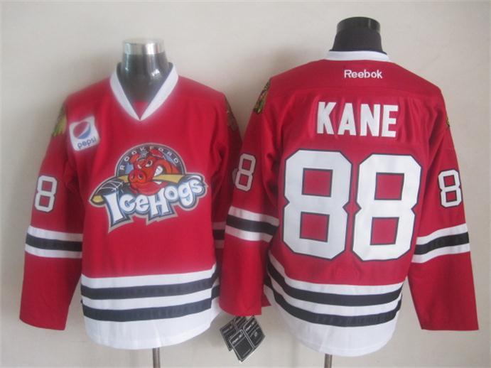 Blackhawks 88 Kane Red Icehogs Jerseys