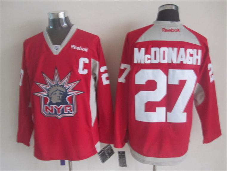 Rangers 27 McDonagh Red Statue of Liberty Throwback Jersey - Click Image to Close