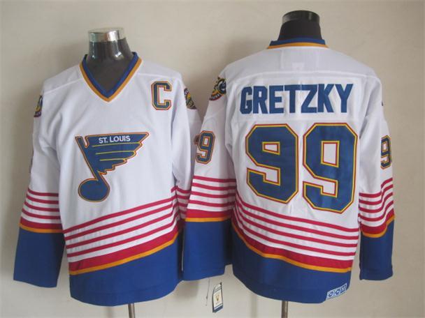 Blues 99 Gretzky White CCM Jersey