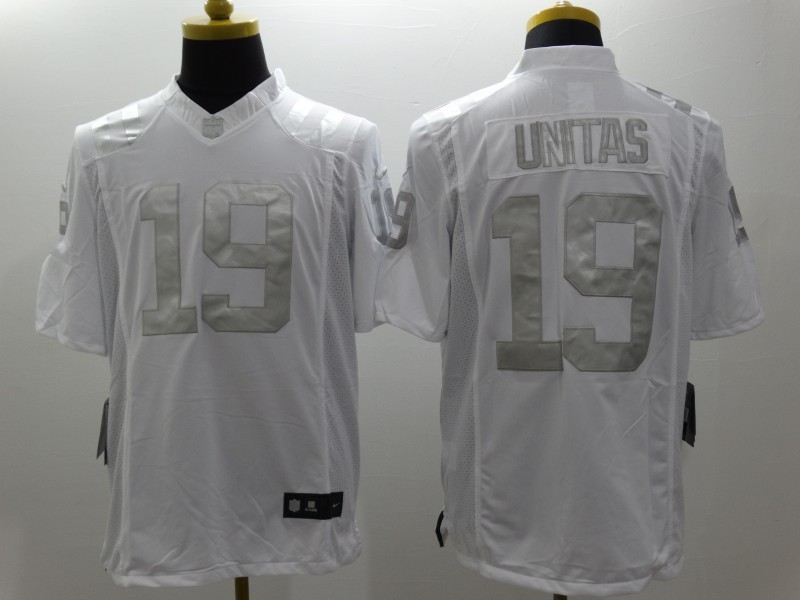 Nike Colts 13 Unitas White Platinum Limited Jersey