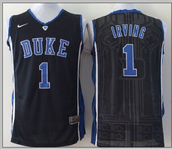 Duke Blue Devils 1 Kyrie Irving Black College Jersey