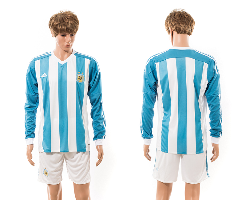 2015-16 Argentina Home Long Sleeve Jersey
