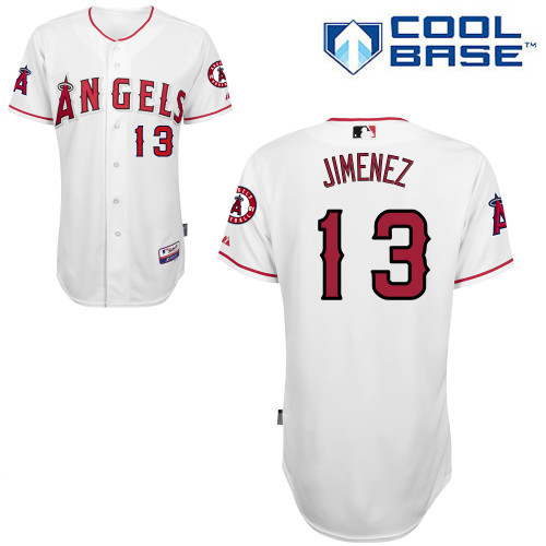 Angels 13 Jimenez White Cool Base Jerseys