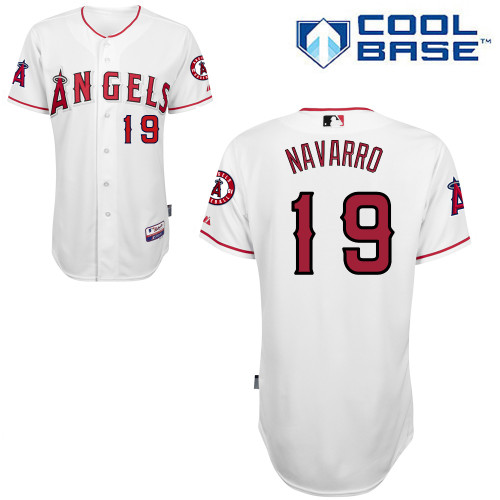 Angels 19 Navarro White Cool Base Jerseys