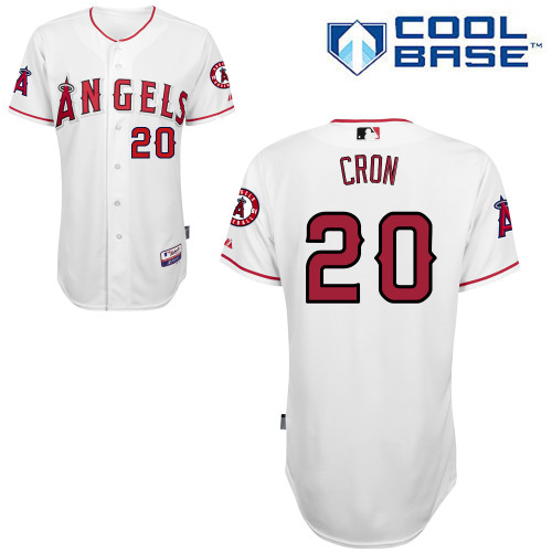 Angels 20 Cron White Cool Base Jerseys