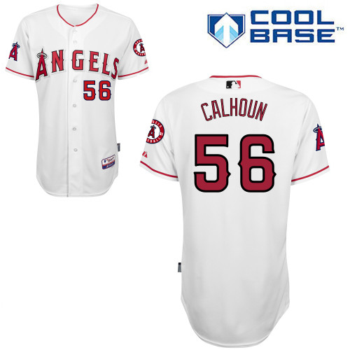 Angels 56 Calhoun White Cool Base Jerseys