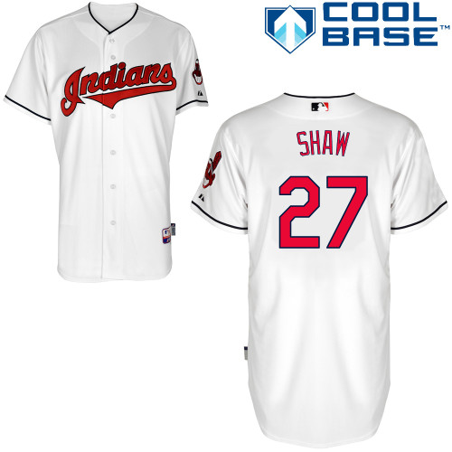 Indians 27 Shaw White Cool Base Jerseys
