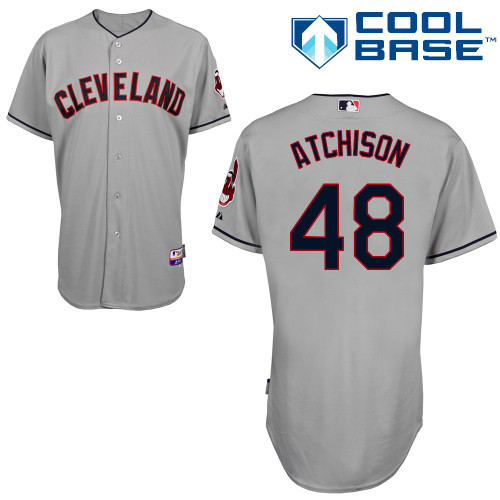Indians 48 Atchison Grey Cool Base Jerseys