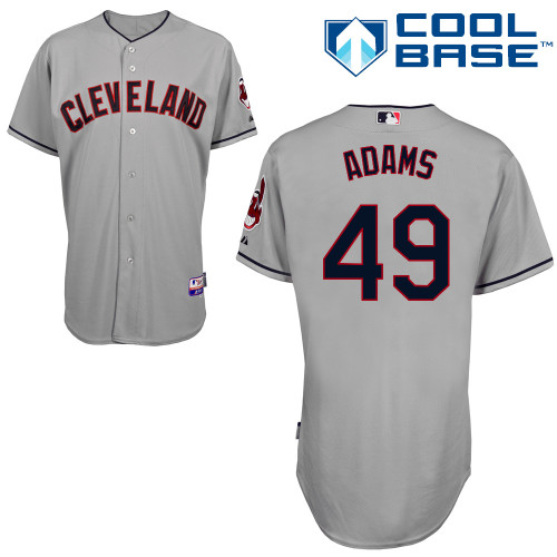 Indians 49 Adams Grey Cool Base Jerseys