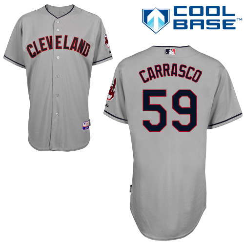 Indians 59 Carrasco Grey Cool Base Jerseys Indians 59 Carrasco Grey Cool Base Jerseys