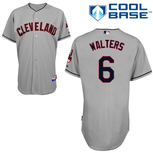 Indians 6 Walters Grey Cool Base Jerseys