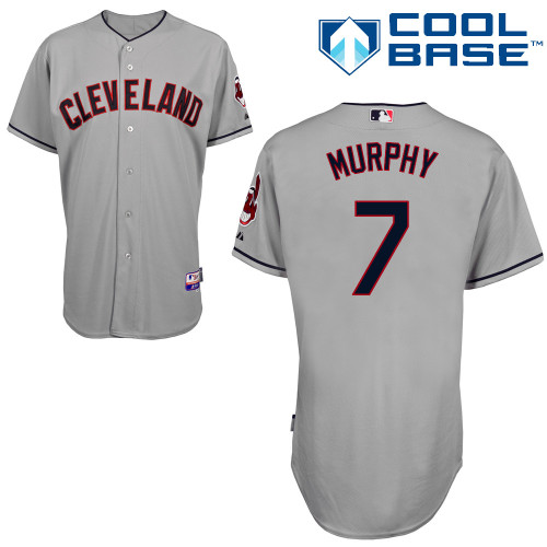 Indians 7 Murphy Grey Cool Base Jerseys