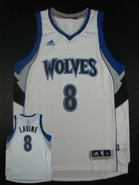 Timberwolves 8 Lavine White New Revolution 30 Jerseys