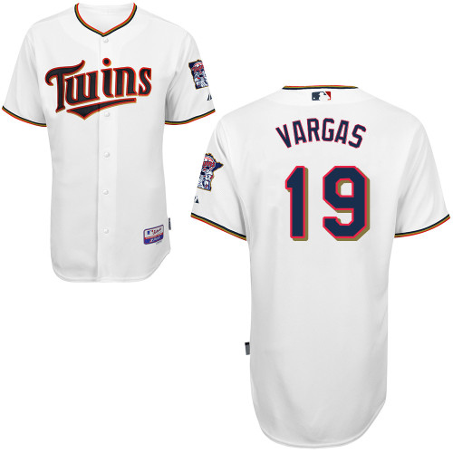 Twins 19 Vargas White Cool Base Jerseys Twins 19 Vargas White Cool Base Jerseys