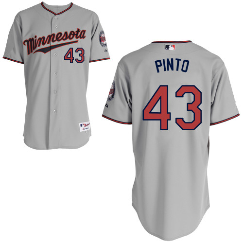 Twins 43 Pinto Grey Cool Base Jerseys Twins 43 Pinto Grey Cool Base Jerseys