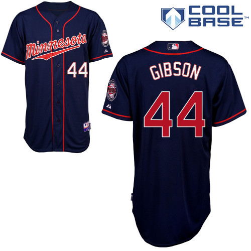Twins 44 Gibson Blue Cool Base Jerseys - Click Image to Close