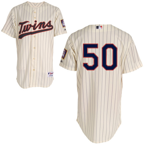 Twins 50 Fien Cream Cool Base Jerseys - Click Image to Close