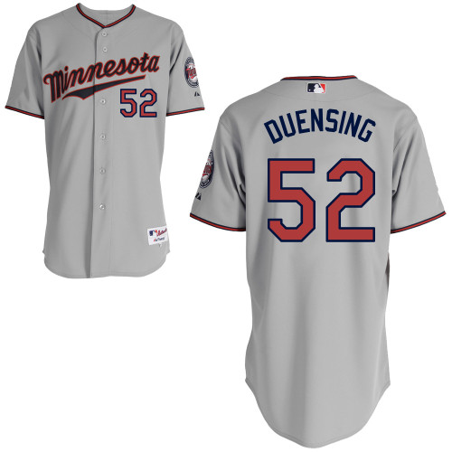Twins 52 Duensing Grey Cool Base Jerseys Twins 52 Duensing Grey Cool Base Jerseys