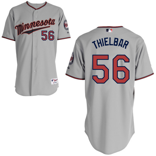 Twins 56 Thielbar Grey Cool Base Jerseys