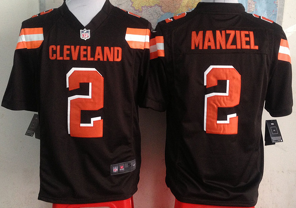 Nike Browns 2 Johnny Manziel Brown Game Jersey