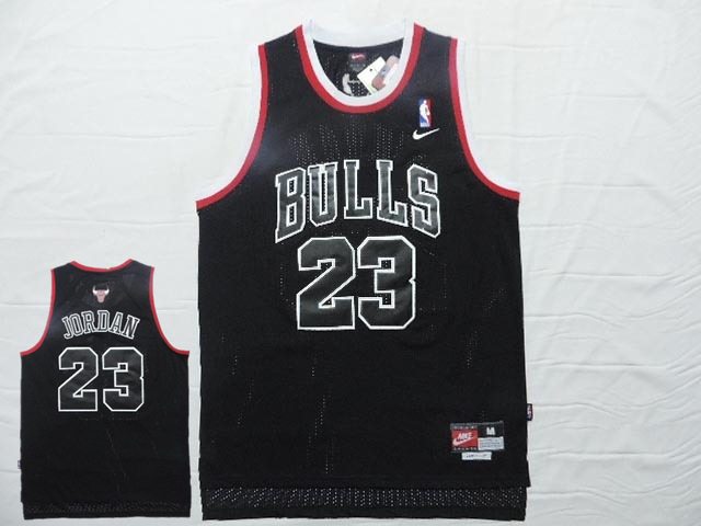 Bulls 23 Jordan Black Jersey
