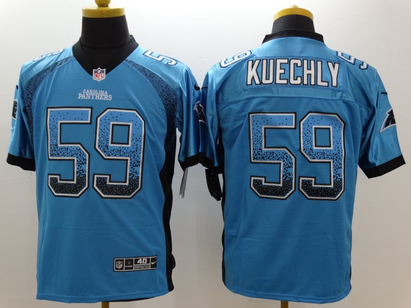 Nike Panthers 59 Kuechly Blue Drift Fashion Elite Jersey