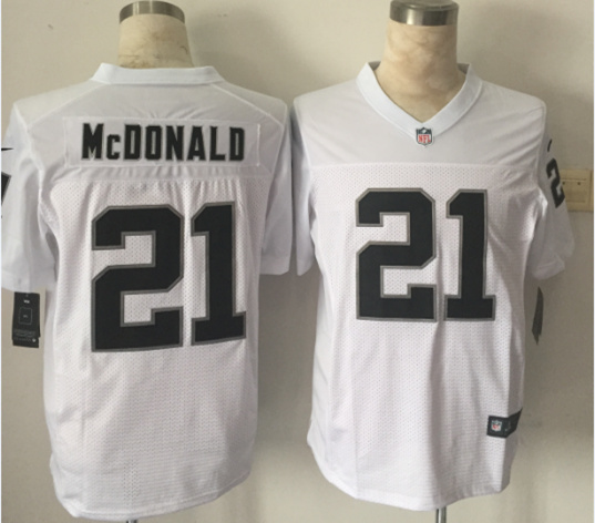 Nike Raiders 21 Dexter McDonald White Elite Jersey