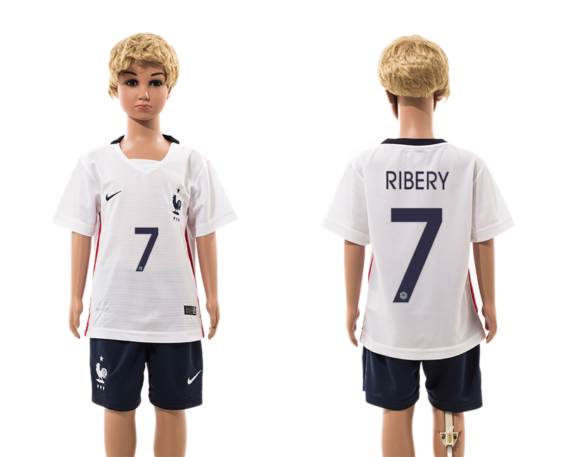 2015-16 France 7 Ribery Away Youth Jersey 2015-16 France 7 Ribery Away Youth Jersey