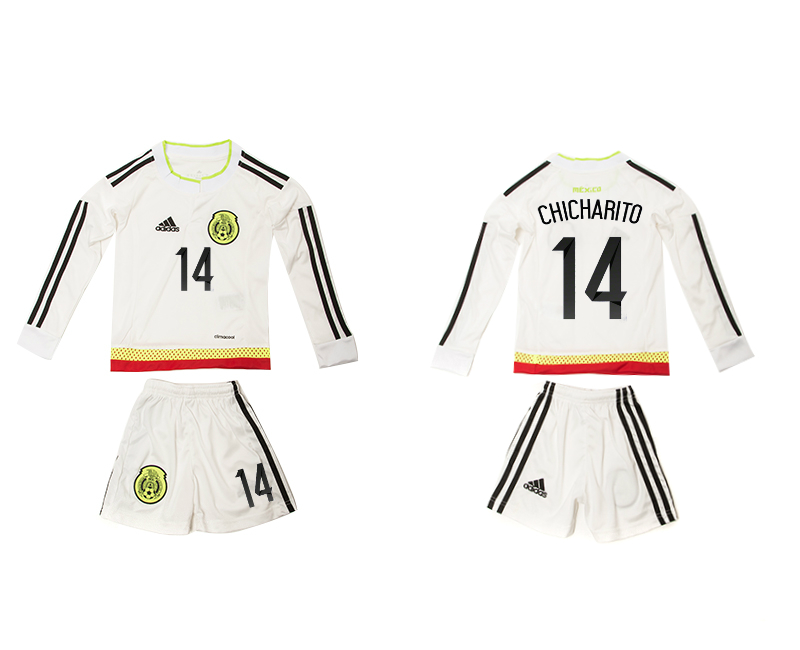 2015-16 Mexico 14 Chicharito Away Youth Jersey