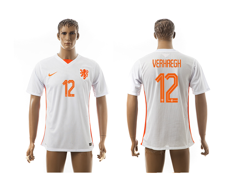2015-16 Netherlands 12 Verhaegh Away Thailand Jersey 2015-16 Netherlands 12 Verhaegh Away Thailand Jersey